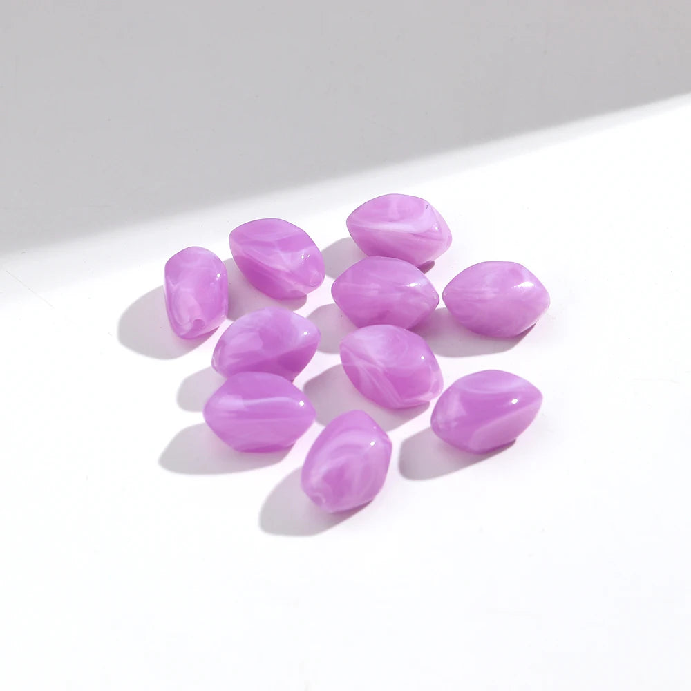 20pcs Dual Color  Stone Shape Loose Spacer Beads for DIY Jewelry