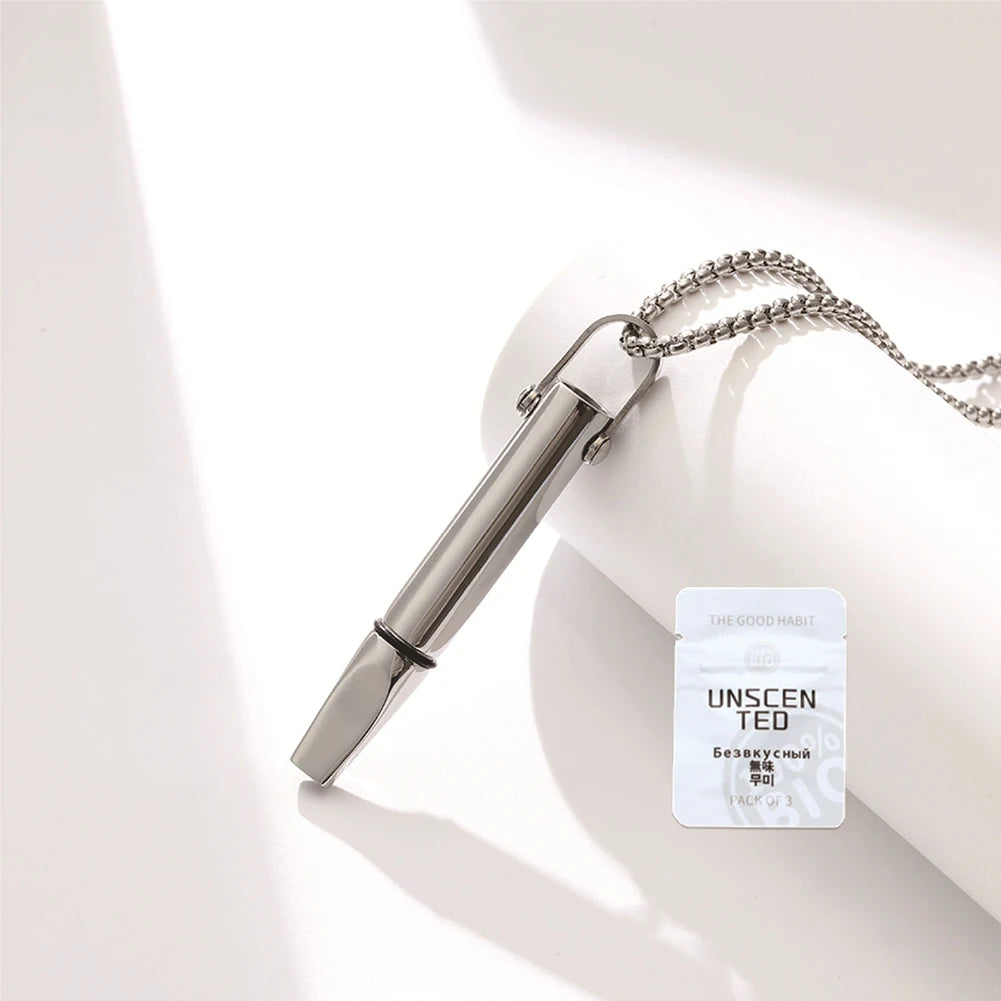 Breathing Resistance Whistle Necklace Breathing Necklace