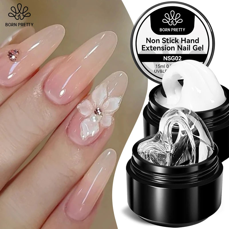 2PCS  Non Stick Hand Extension Nail Gel for 3D Shaping Sculpting Carving DIY Nails