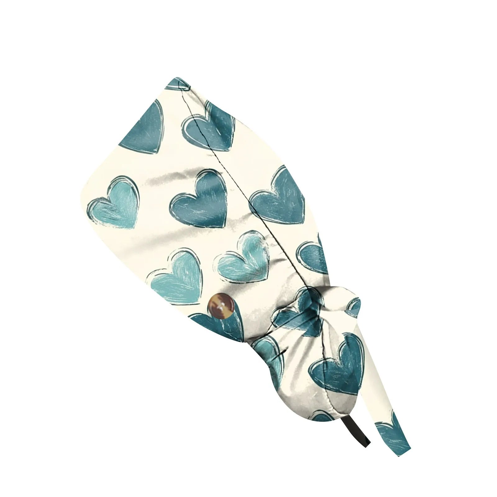 Fashion Valentine'S Day Printed Nurse Hat Casual Women'S Ponytail Hats Washing Hats Baotou Hat Dustproof Hat Nursing Work Hats