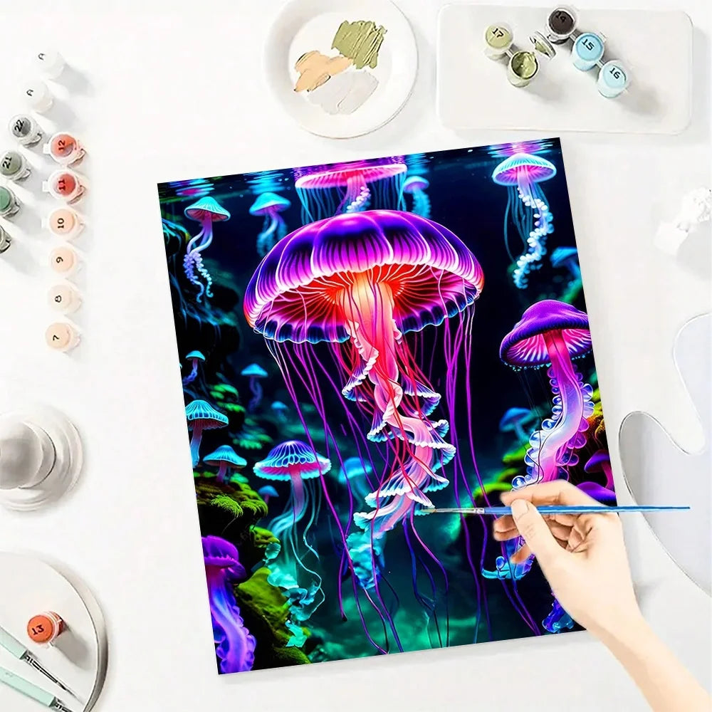 Diy Art Sea Animal Jellyfish Paint By Numbers