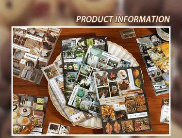 80pcs Vintage Die-Cut Sticker BookJunk Journals & DIY Crafting