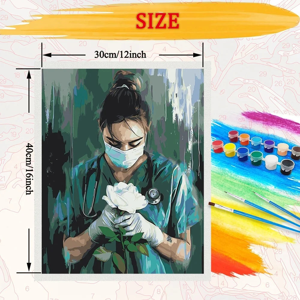 Woman's Pray Diy Art Paint By Numbers For Adult