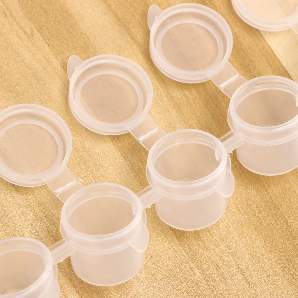 10Strips Empty Paint Pot Empty Acrylic Mini Container