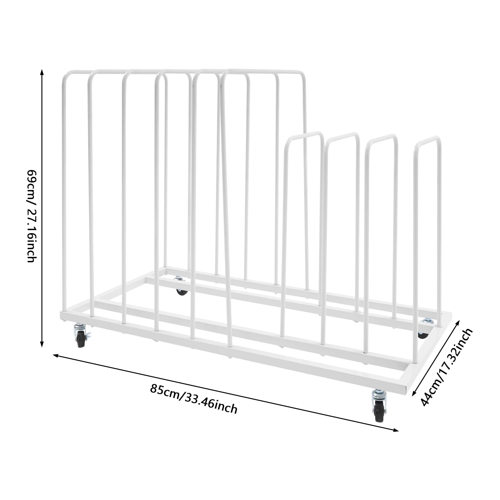 9 Slots Art Drying Painting, Art Storage Rack with Wheels