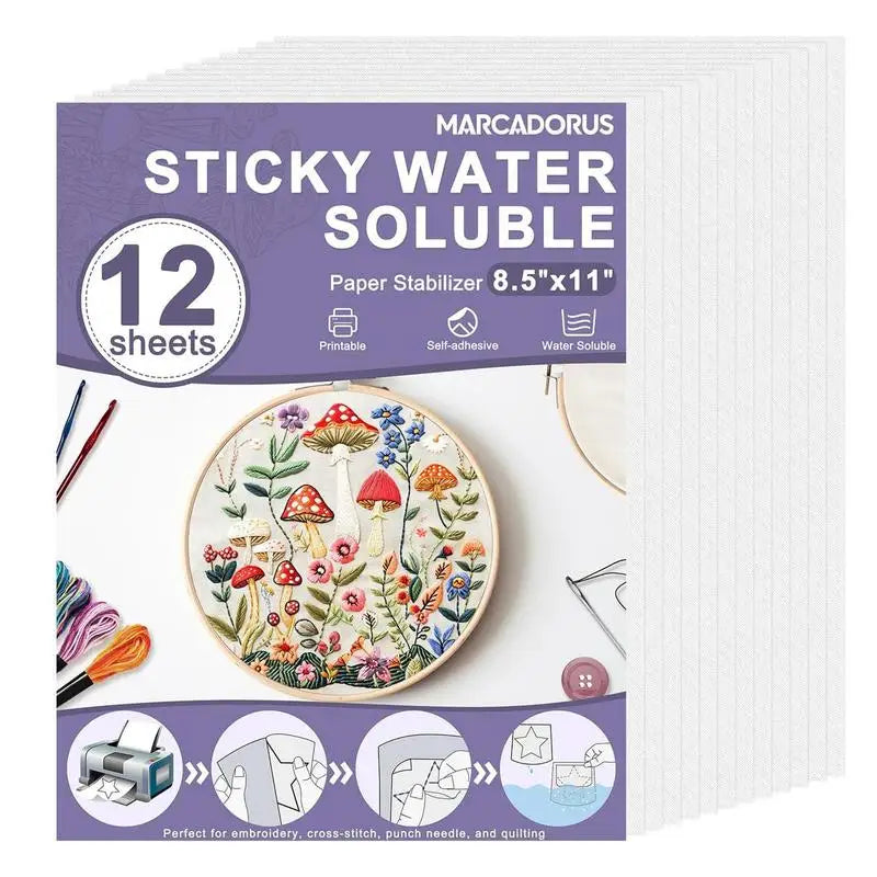 Water Soluble Embroidery Paper Printable Embroidery Transfer