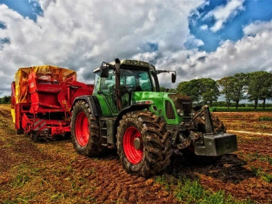 Diamond Painting Agricultural Vehicle Excavator Harvester landscape Full Round Square Embroidery Cross Stitch Mosaic Home Decor