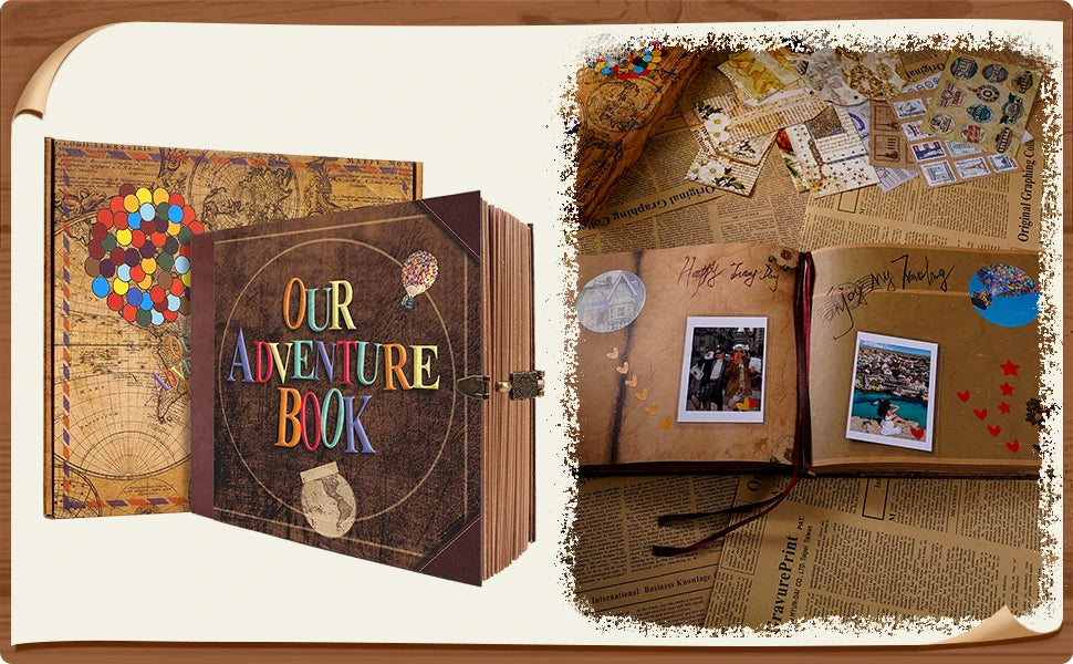 Our Adventure Book 146 Page Diy Handmade Photo Album Scrapbook