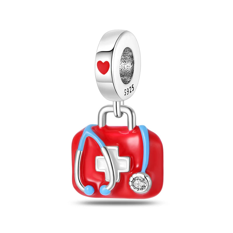 Original 925 Sterling Silver Charm Beads Medical Series