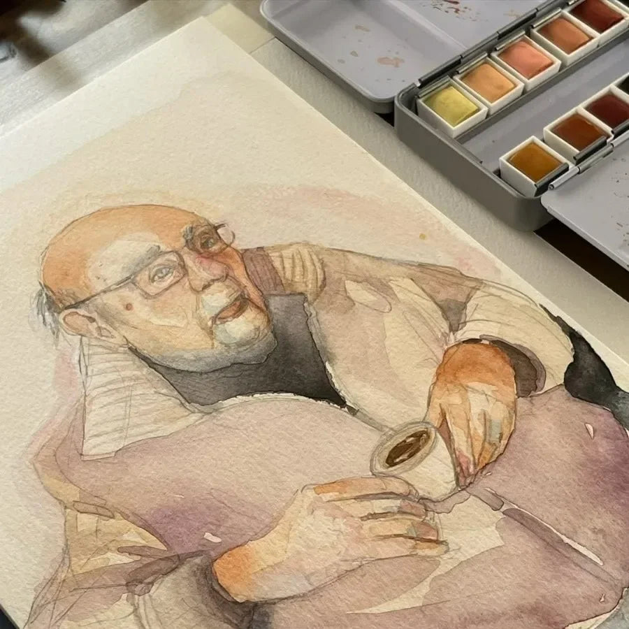 Skin Tone Watercolor Paint Set with 12, in Half Pans Palette