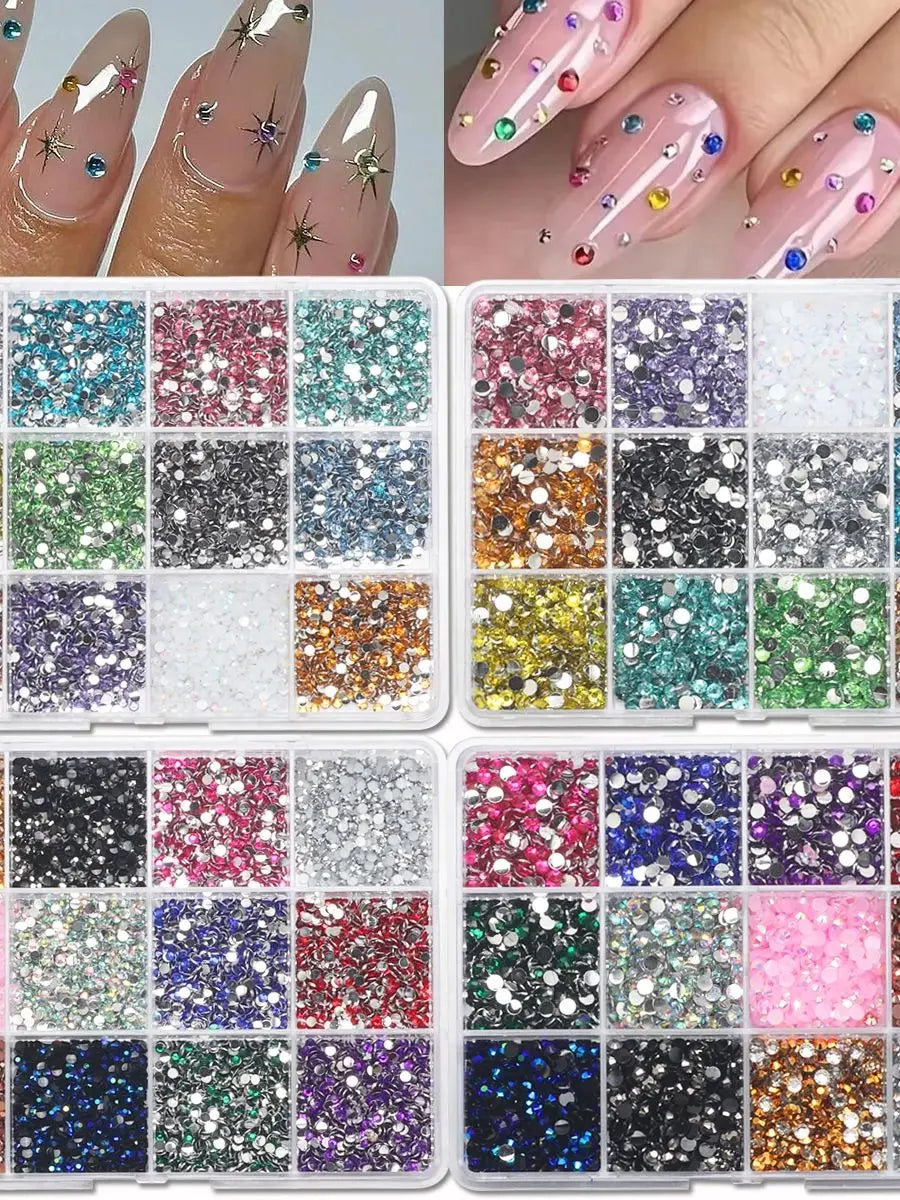 3D multi-color resin nail diamond kit