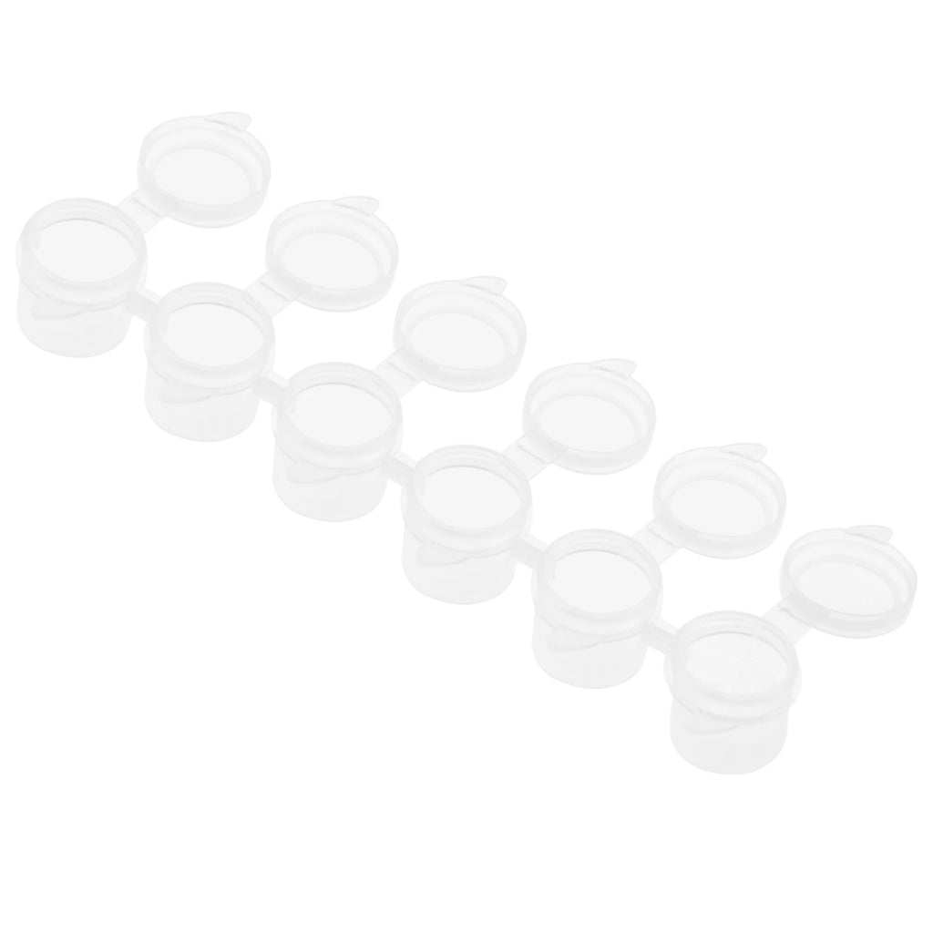 10Strips Empty Paint Pot Empty Acrylic Mini Container