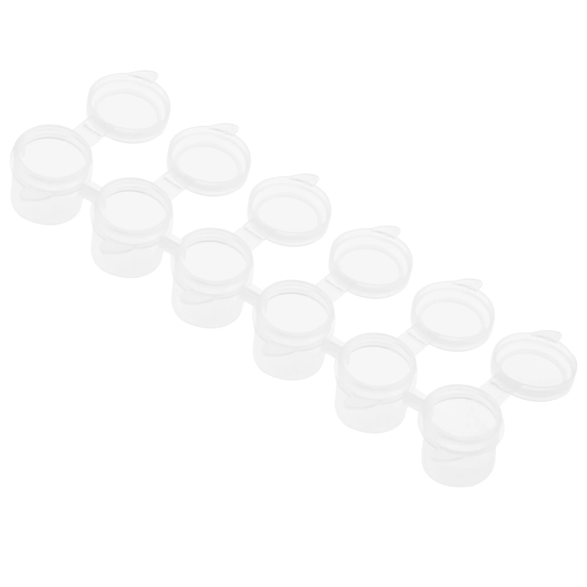 10Strips Empty Paint Pot Empty Acrylic Mini Container