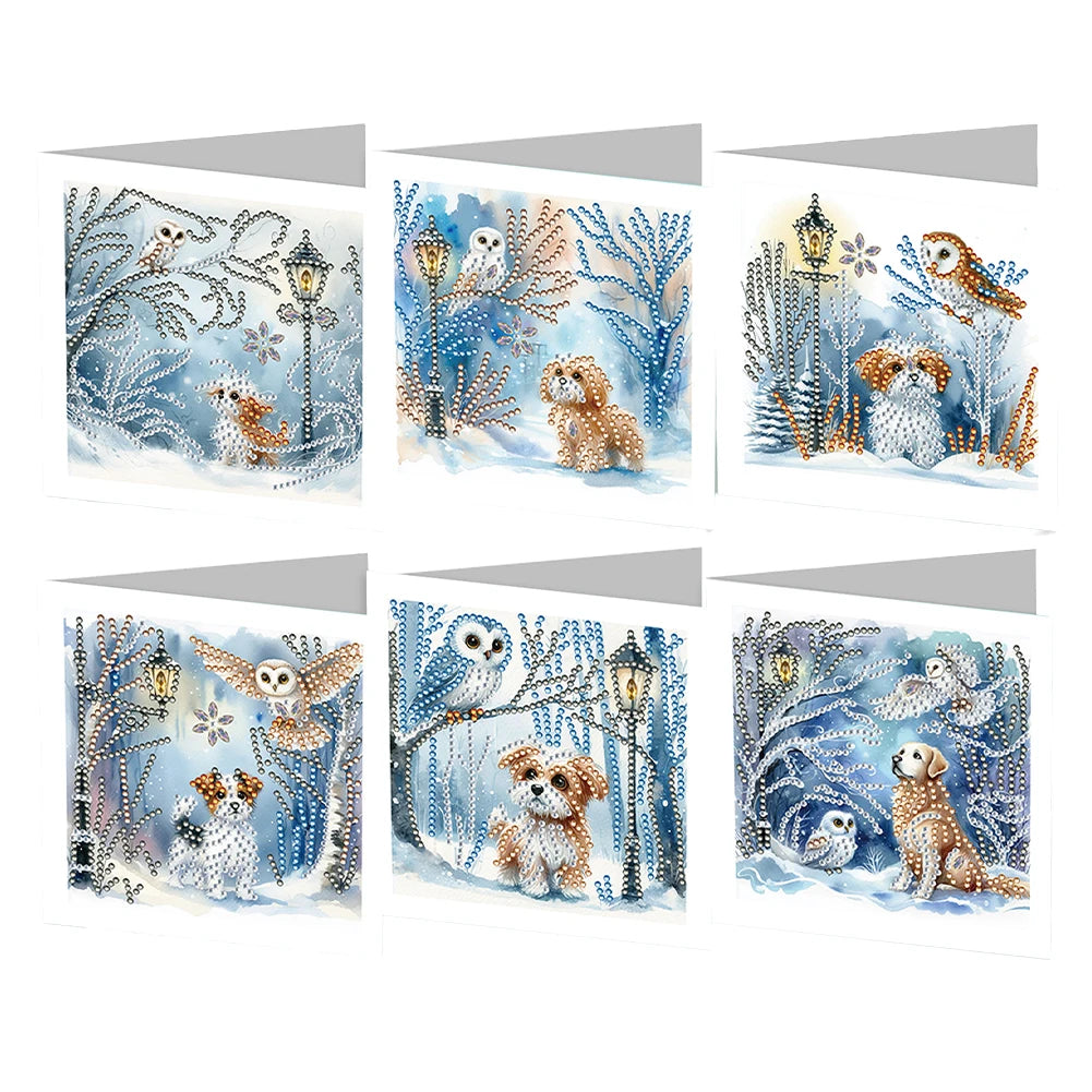 DIY Christmas Greeting Cards 12pc Diamond Painting Kits
