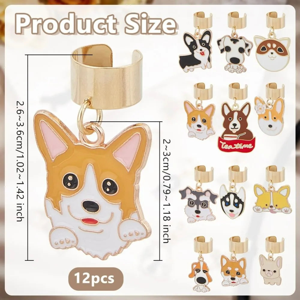 12Pcs Dog Stethoscope Charms 1-1.4 Inch Alloy en Retriever Stethoscopes Tag Pendant ID Name Tag Charm Shiba