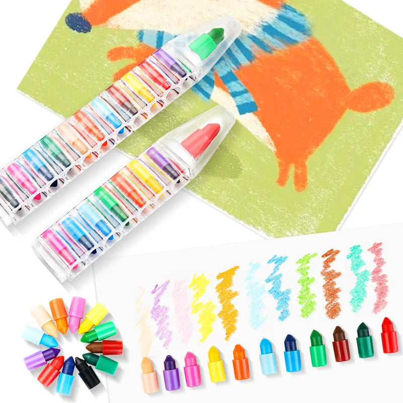 1Pcs 8 color Crayons Creative , Oil Pastel Colored Pencil