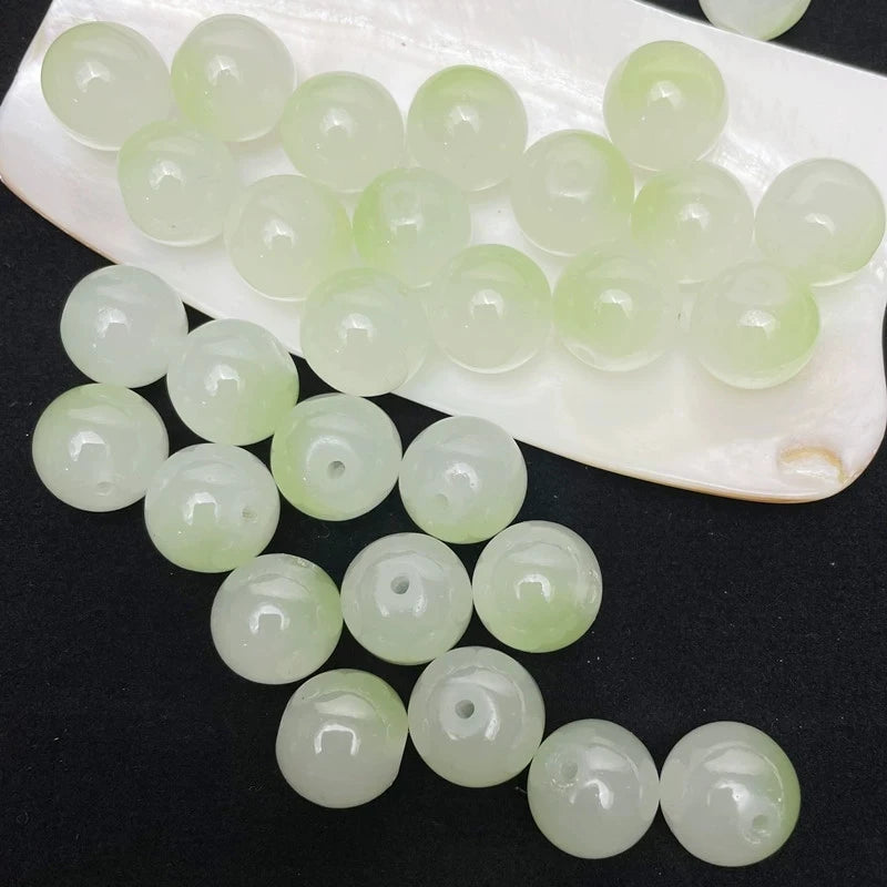 50pcs 8/10mm Dual Color Glass Round Loose Spacer Beads Jewelry Making