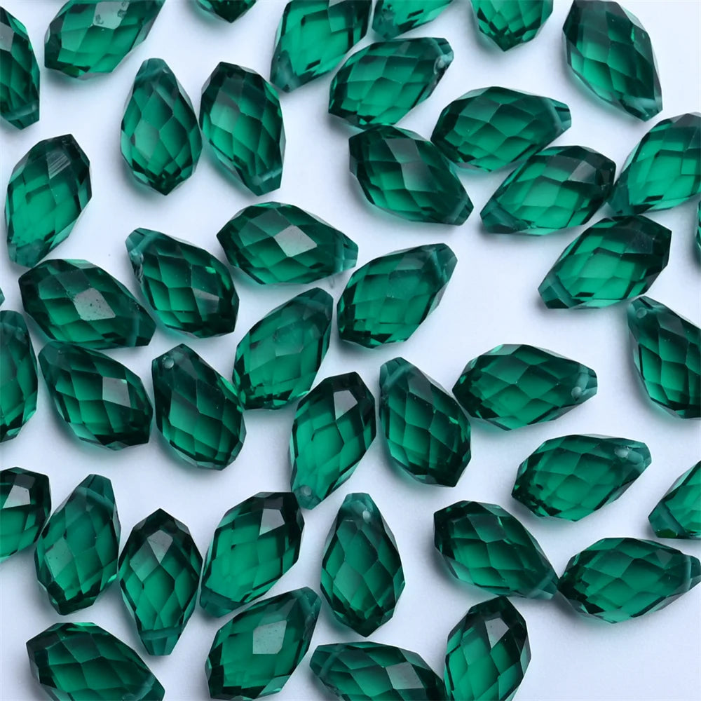 50pcs Crystal Teardrop Beads   Waterdrop Shape Faceted Beads