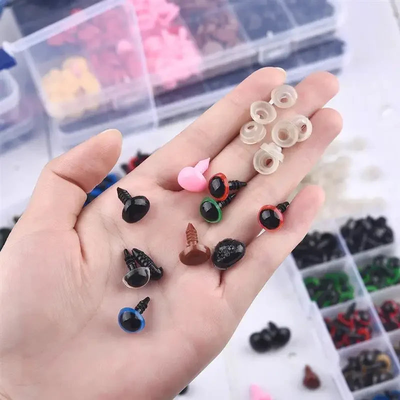 1 Box Plastic Colorful Eyes Noses For Doll Craft DIY Making Tools