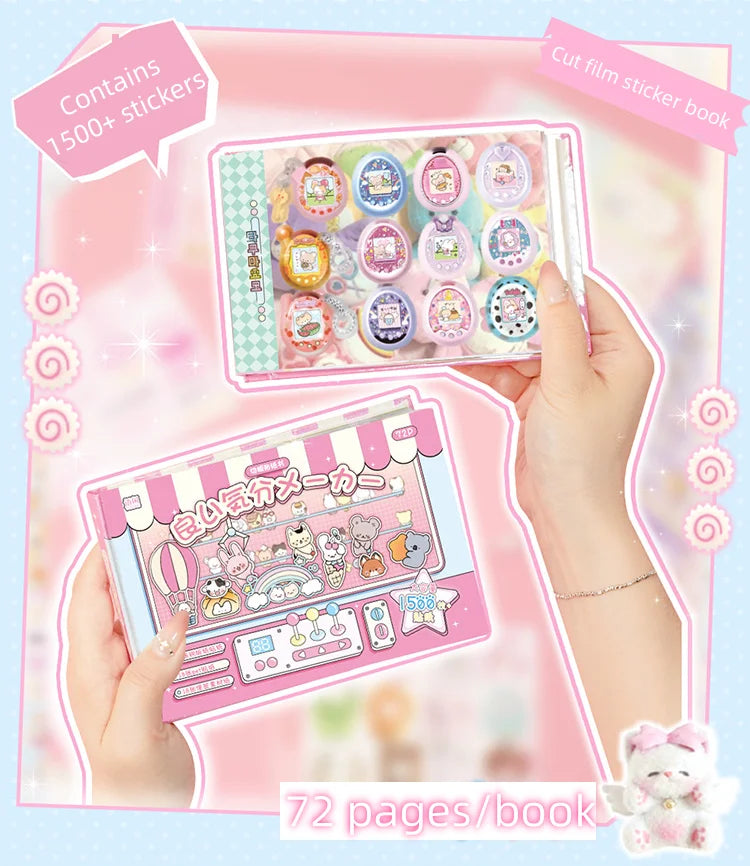 72Pcs/bag Good Mood Maker Cut Film Sticker Book