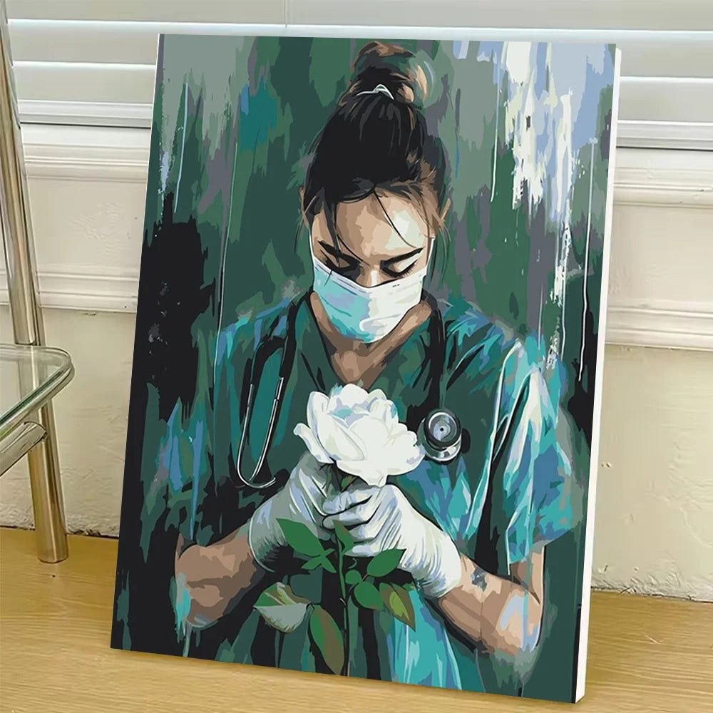 Woman's Pray Diy Art Paint By Numbers For Adult