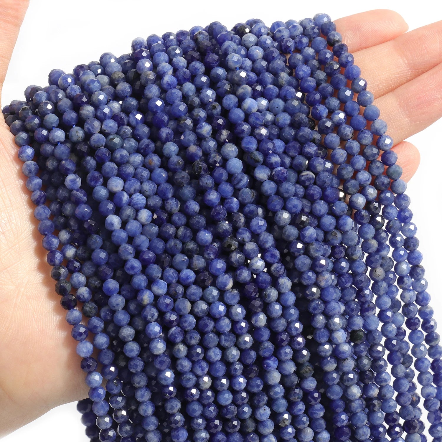 Faceted Natural Stone Beads Faceted Amazonite Aquamarine Opal Labradorite Loose Spacer Bead