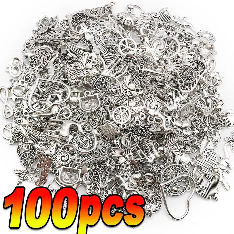 100-300pcs Tibetan Silver Mixed Pendant Animals Charms Beads for Jewelry Making Bracelet Earrings Necklace DIY Craft Art Charms