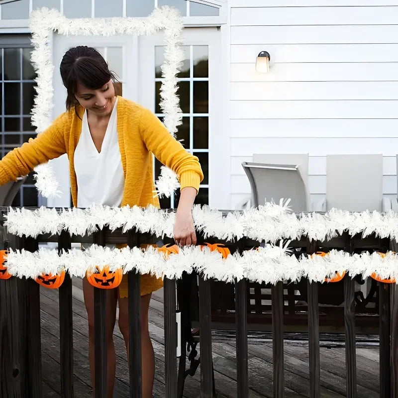 Tinsel Garland DIYRibbon Wreath Christmas Ornaments, DIY Party Decoration