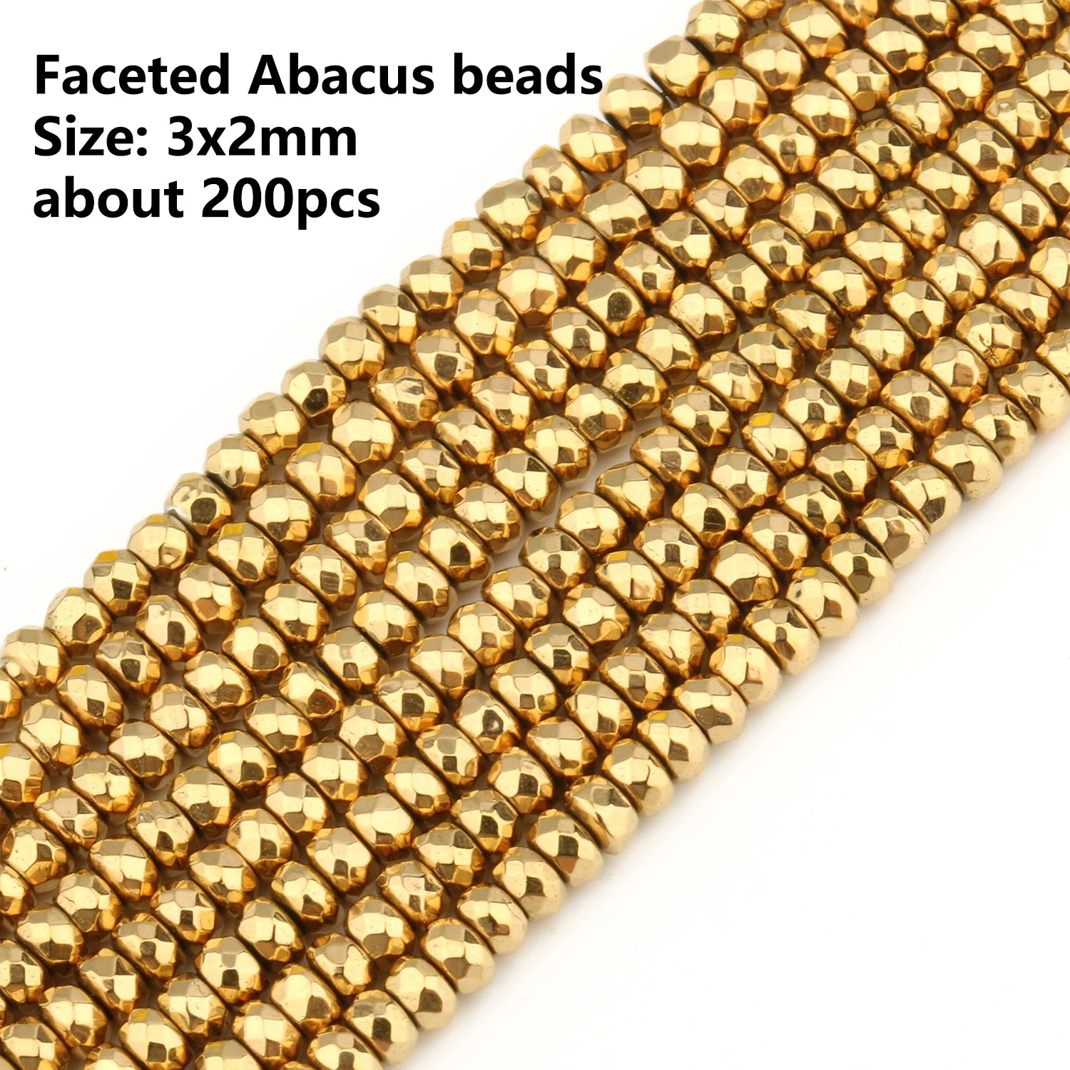 Color Retention Real Gold Plated Hematite Bead Irregular Heart Cube Rondelle Spacer Beads For Jewelry Making Diy Bracelet 15inch