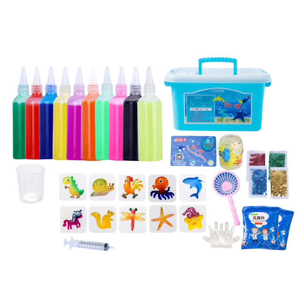 DIY Magic Water Kids Handmade Craft Painting Stickers Fairy Gel Ocean MoldEducation