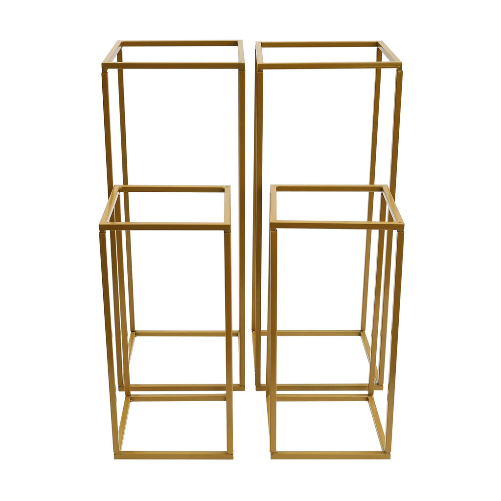 4 Piece Gold 
Flower Stand Set  Tall  DIY Decoration Holder