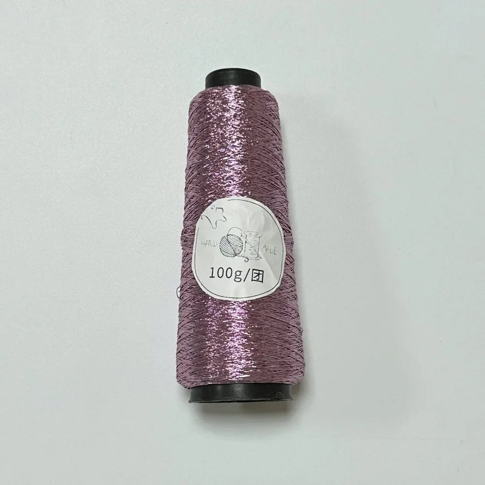 100g/Roll Multicolor Fine Gold Silver Yarn Dia.0.8mm Crochet Accessories Shiny Yarn Hand-woven Supplies DIY