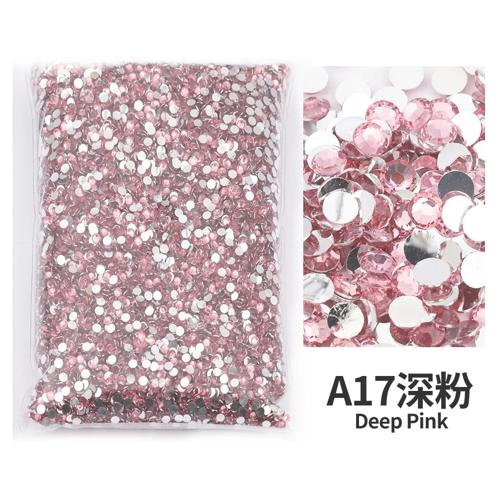 Big Package 2-6mm Resin Non Rhinestones Bulk Wholesale, Plastic Crystals Nail DIY