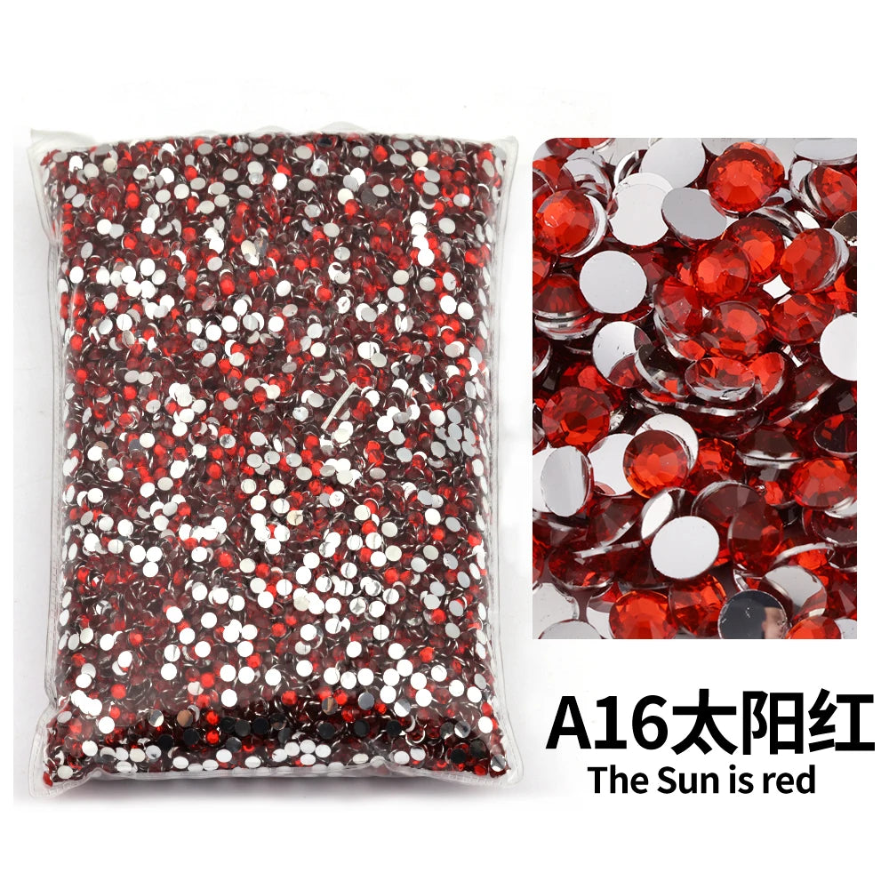 Big Package 2-6mm Resin Non Rhinestones Bulk Wholesale, Plastic Crystals Nail DIY