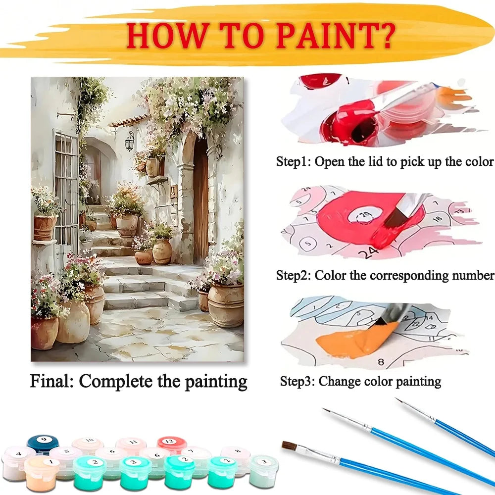 Scenery Diy Art Paint By Numbers For Adult