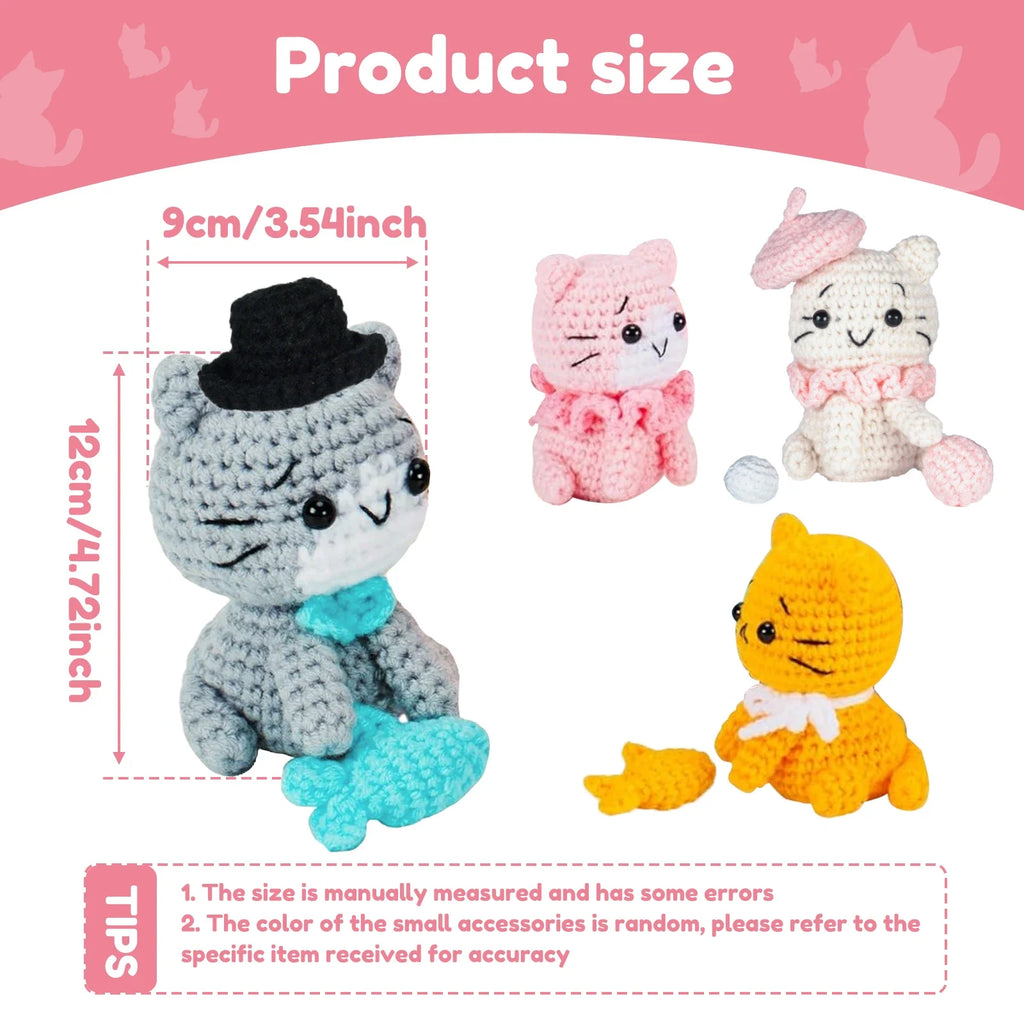 Beginners DIY Knitting Craft KitCrochet with Accessories and Tutorial
