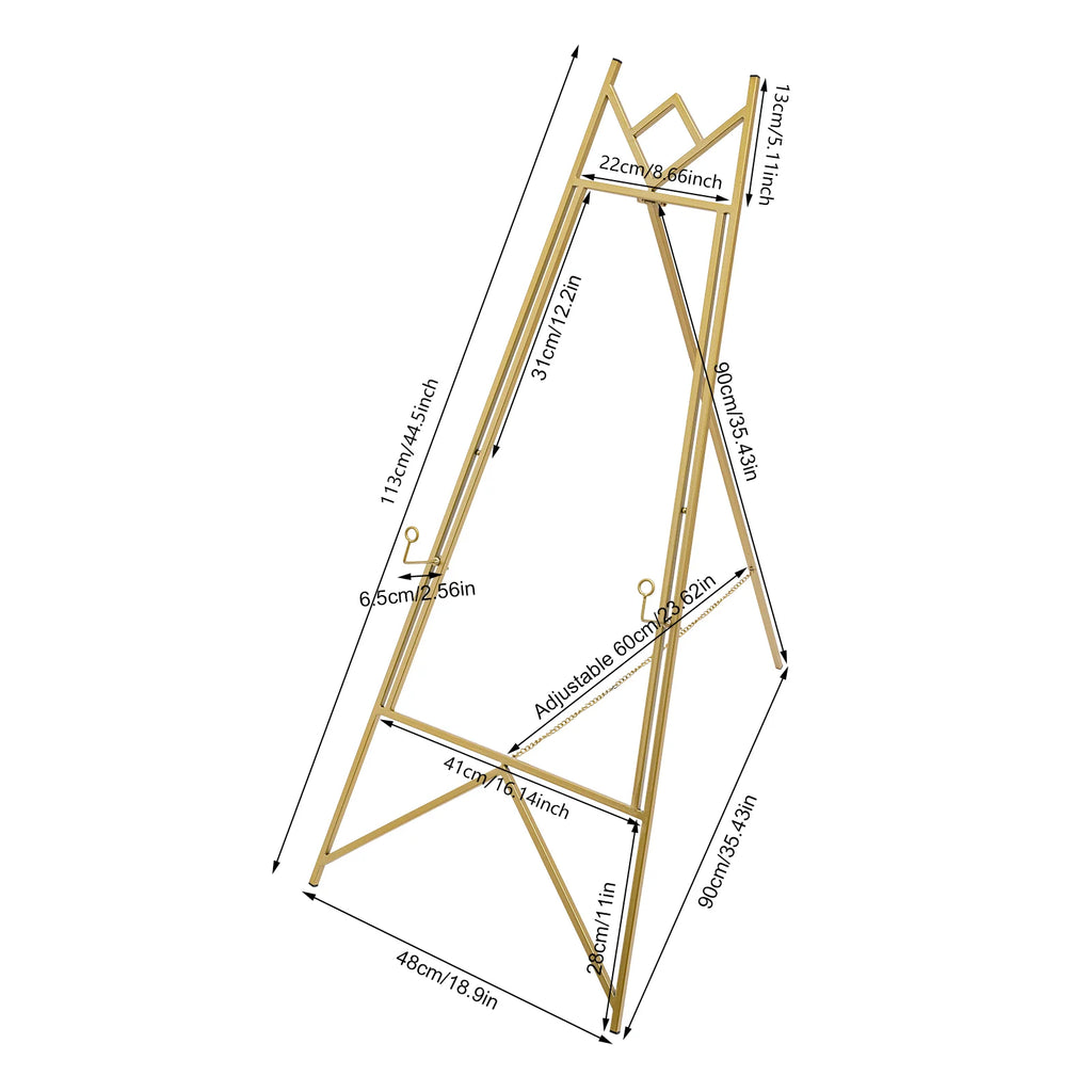 2 Pack Portable Art Gold Easel Stand for Wedding Sign & Poster