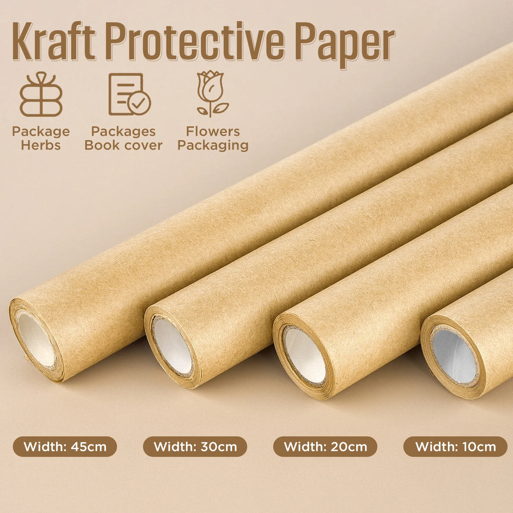 1 Roll 10M 10/30/40/45cm Of Kraft Paper Rol Wrapping