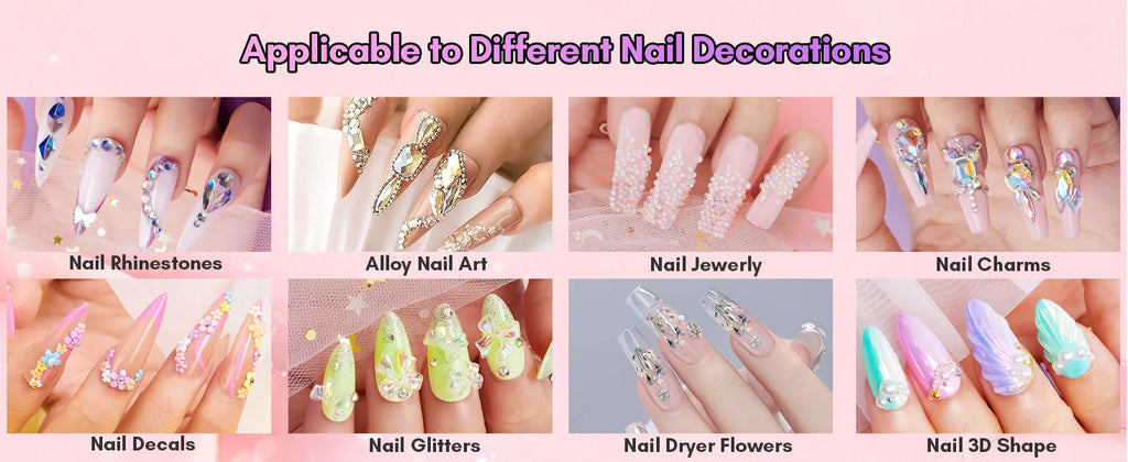 Nail Rhinestone Glue Set - for 3D Art Design Super Strong Adhesive
