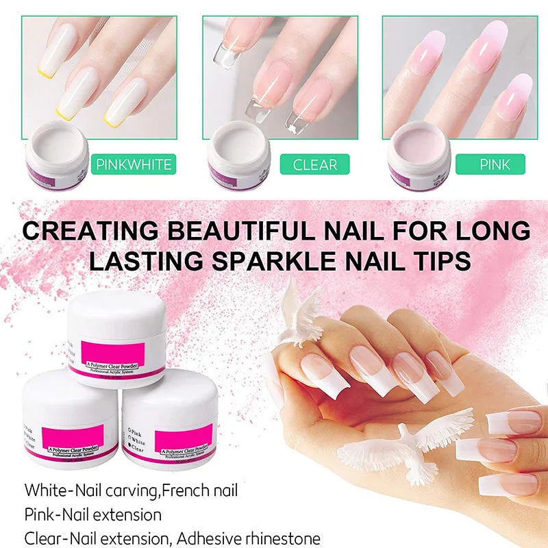Nail Kit Acrylic Powder With Acrylic Liquid For Gel Nails