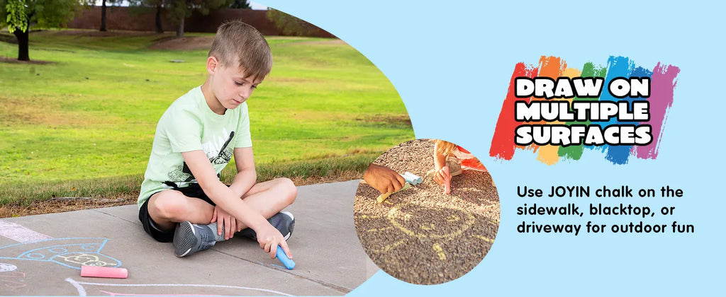 160 PCS Sidewalk Chalks Set Non-Toxic Washable Jumbo Chalk for Outdoor Art Play