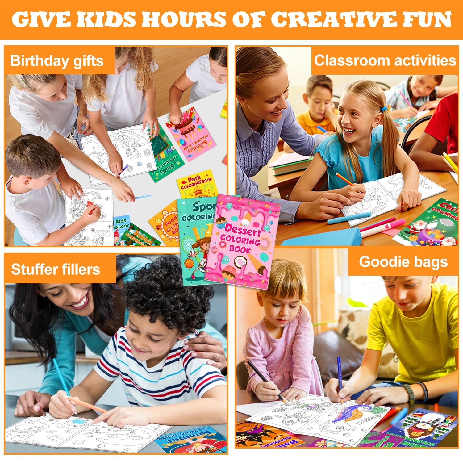 48 Pack Small Coloring Books for Kids Ages 4-8, 8-12, Bulk Coloring Books for Kids, Kids Birthday Party Gifts Classroom