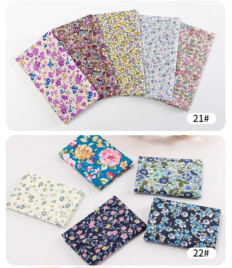 5Pcs/Set 25cmX25cm  Quilting Cloth Patchwork Needlework Handmade DIY Material