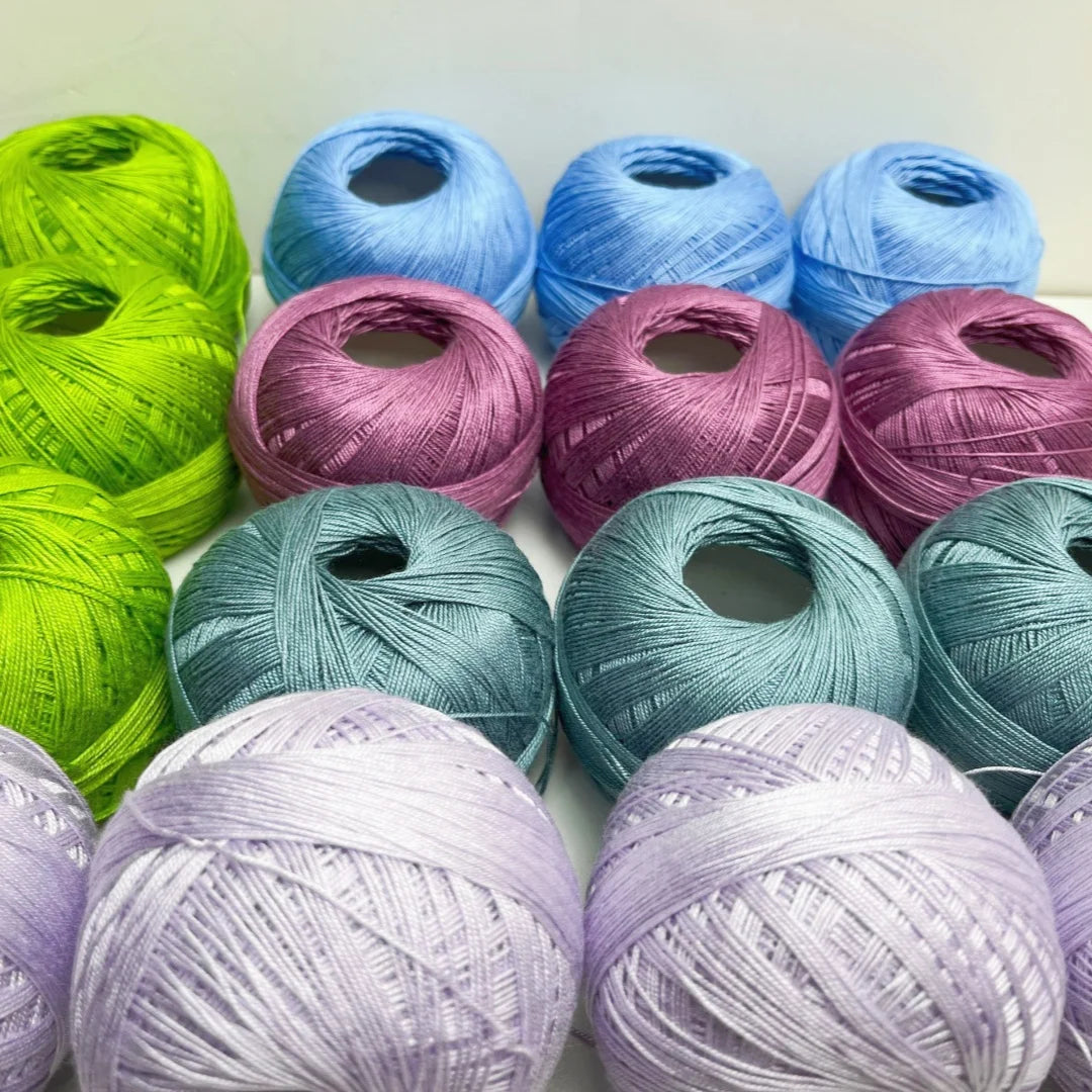 1PC Premium Mercerized Silk Lace Yarn Bundle-Soft, Durable, Vibrant Colors for DIY Knit & Crochet
