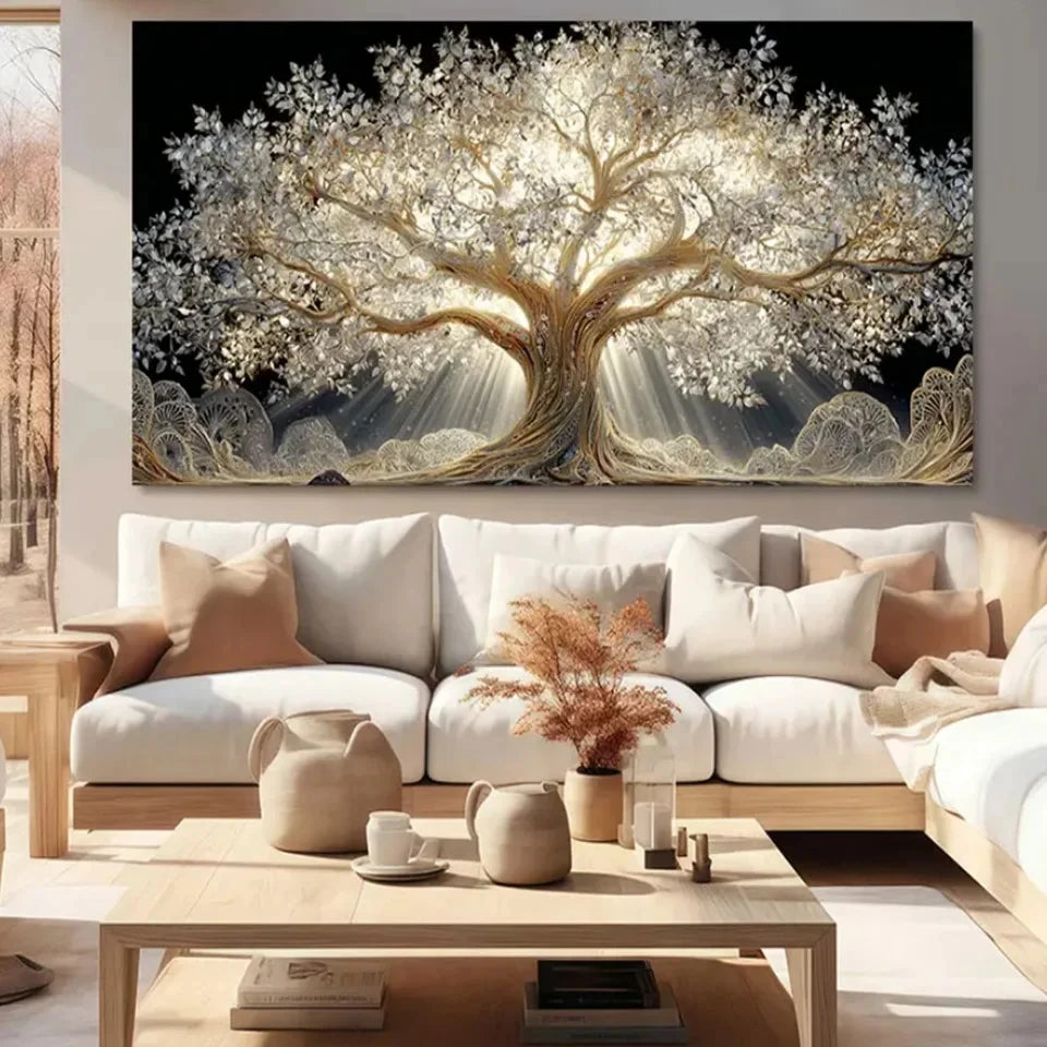 Vibrant Tree of Life DIY Diamond Painting Cross Stitch Christmas Gift.