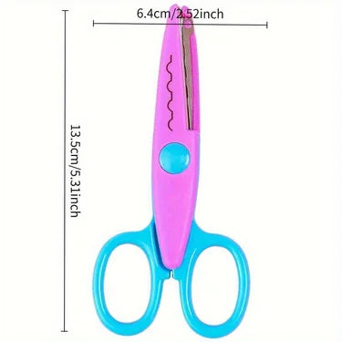 6 Pattern Scissors Set,  Safe Craft Scissors for Scrapbooking, Photos & DIY Projects