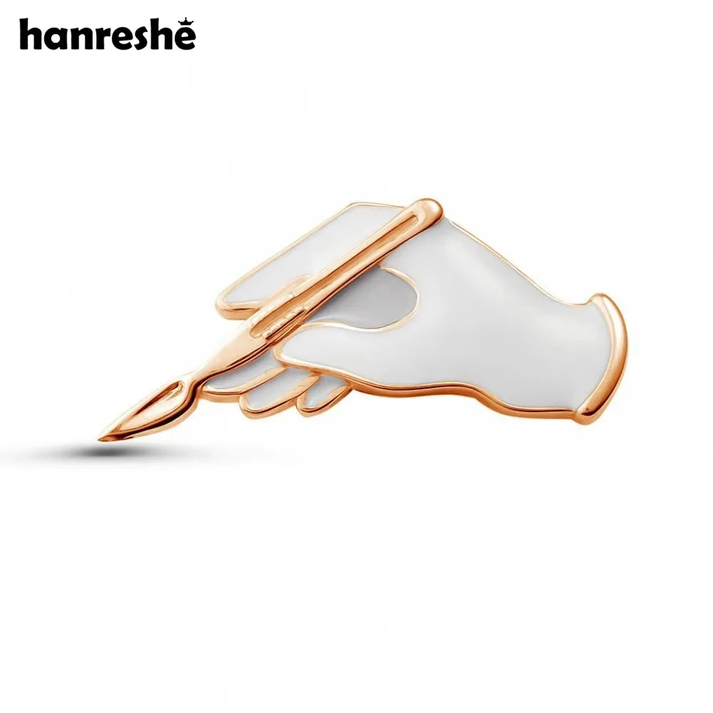 White Gloves with Scalpel Surgical Brooch Pins  Medical Jewelry for Surgeon Doctor Nurse