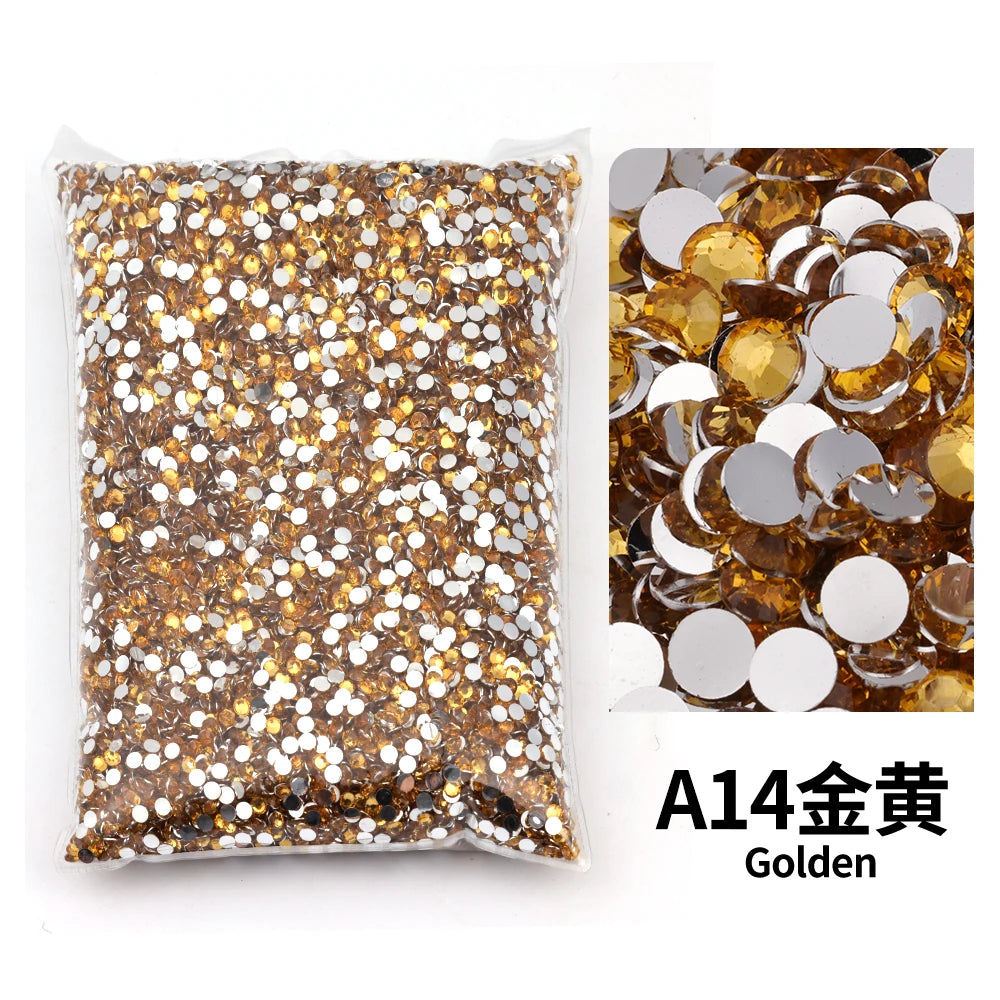 Big Package 2-6mm Resin Non Rhinestones Bulk Wholesale, Plastic Crystals Nail DIY