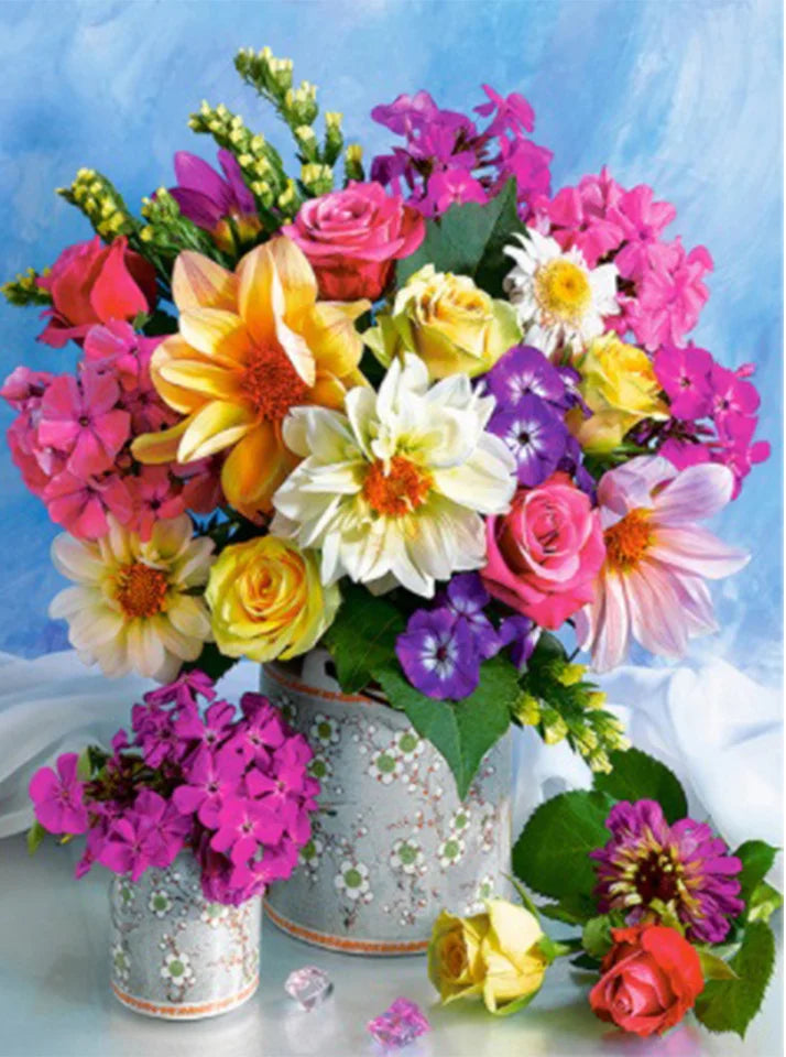 5D 120 Colors AB Fairy Dust Diamond Painting Flowers Mosaic Kits Full Square Round Embroidery DIY Gift Home Decoration