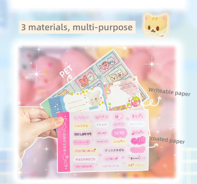 72Pcs/bag Good Mood Maker Cut Film Sticker Book